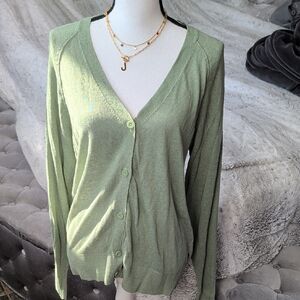 GAP Light Green V-Neck Cardigan